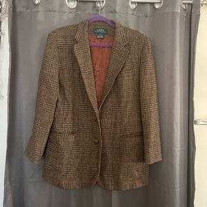 Ralph Lauren wool plaid blazer